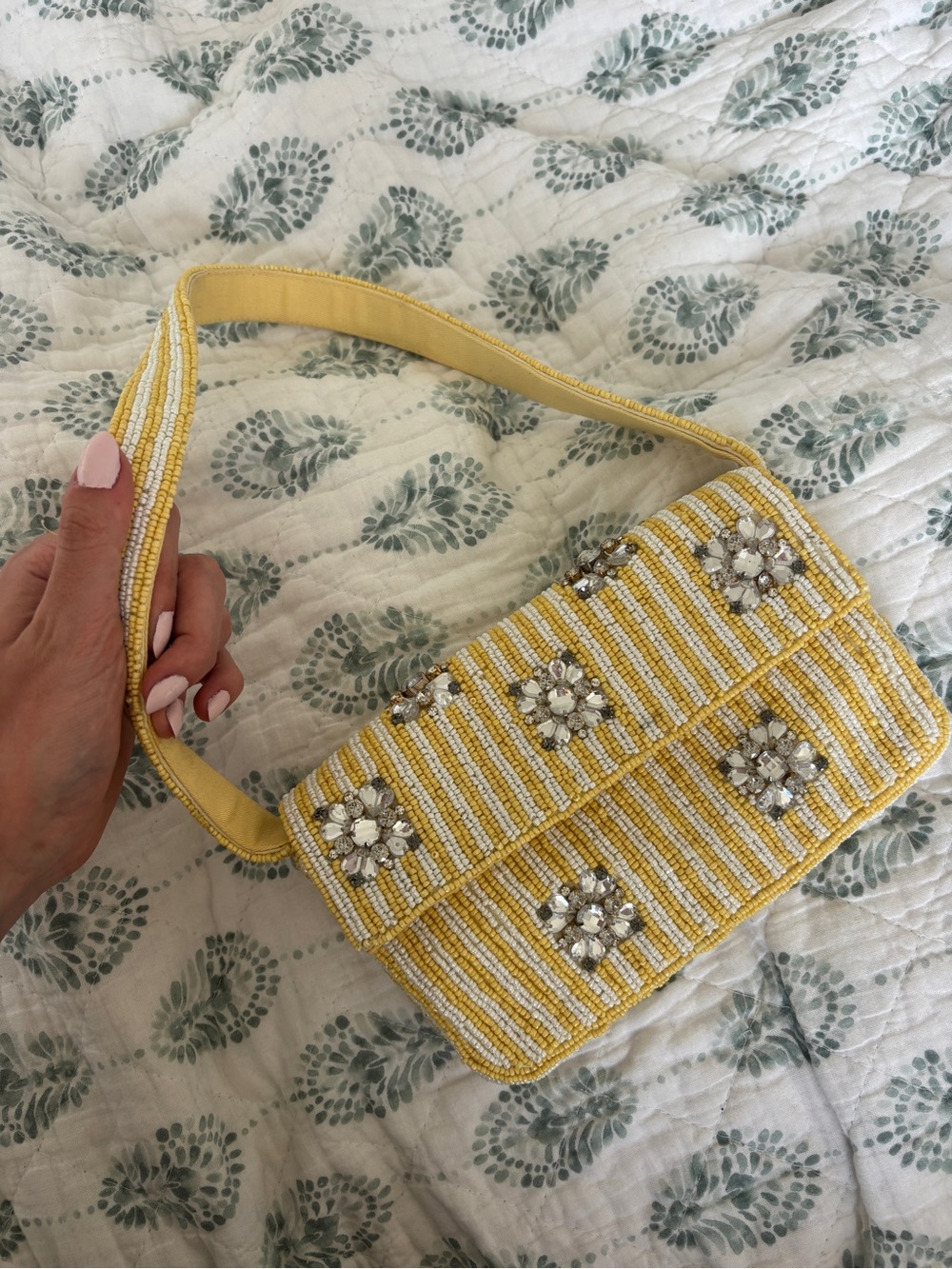 Anthropologie THE FIONA BEADED BAG: RHINESTONE EDITION